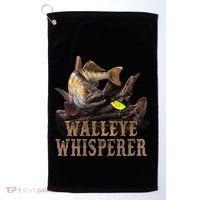 Large Walleye With Fishing Lure Drawing Walleye Whisperer Golf Towel thumb 0