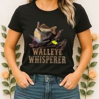Large Walleye With Fishing Lure Drawing Walleye Whisperer Women's T-Shirt thumb 2