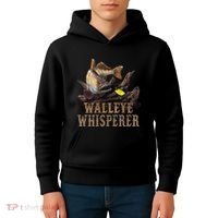 Large Walleye With Fishing Lure Drawing Walleye Whisperer Kids Hoodie thumb 4