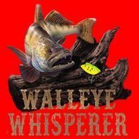 Large Walleye With Fishing Lure Drawing Walleye Whisperer Santa Hat thumb 1