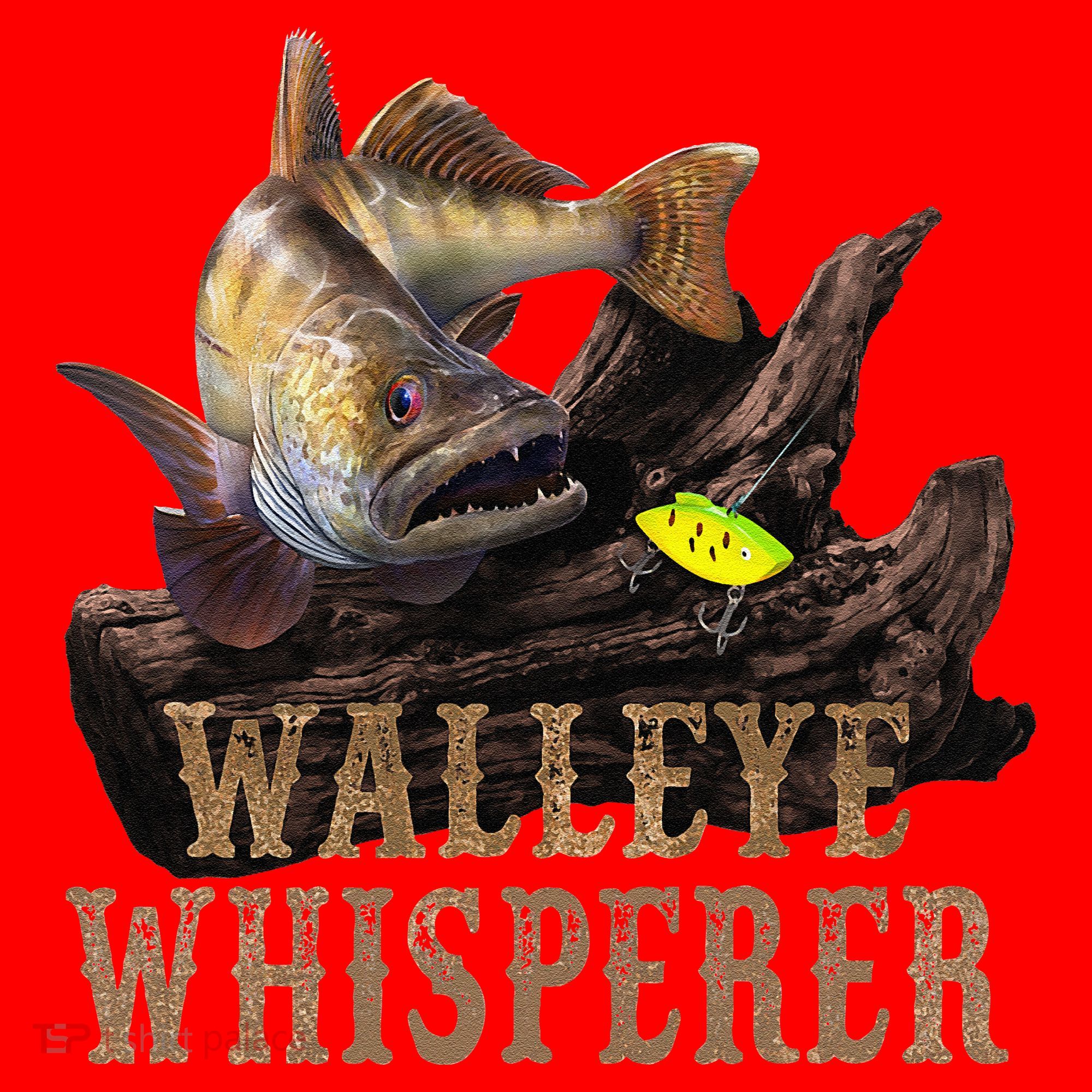 Large Walleye With Fishing Lure Drawing Walleye Whisperer Santa Hat