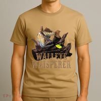 Large Walleye With Fishing Lure Drawing Walleye Whisperer T-Shirt thumb 3