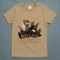 Large Walleye With Fishing Lure Drawing Walleye Whisperer T-Shirt thumb 5