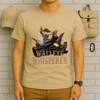 Large Walleye With Fishing Lure Drawing Walleye Whisperer T-Shirt thumb 6