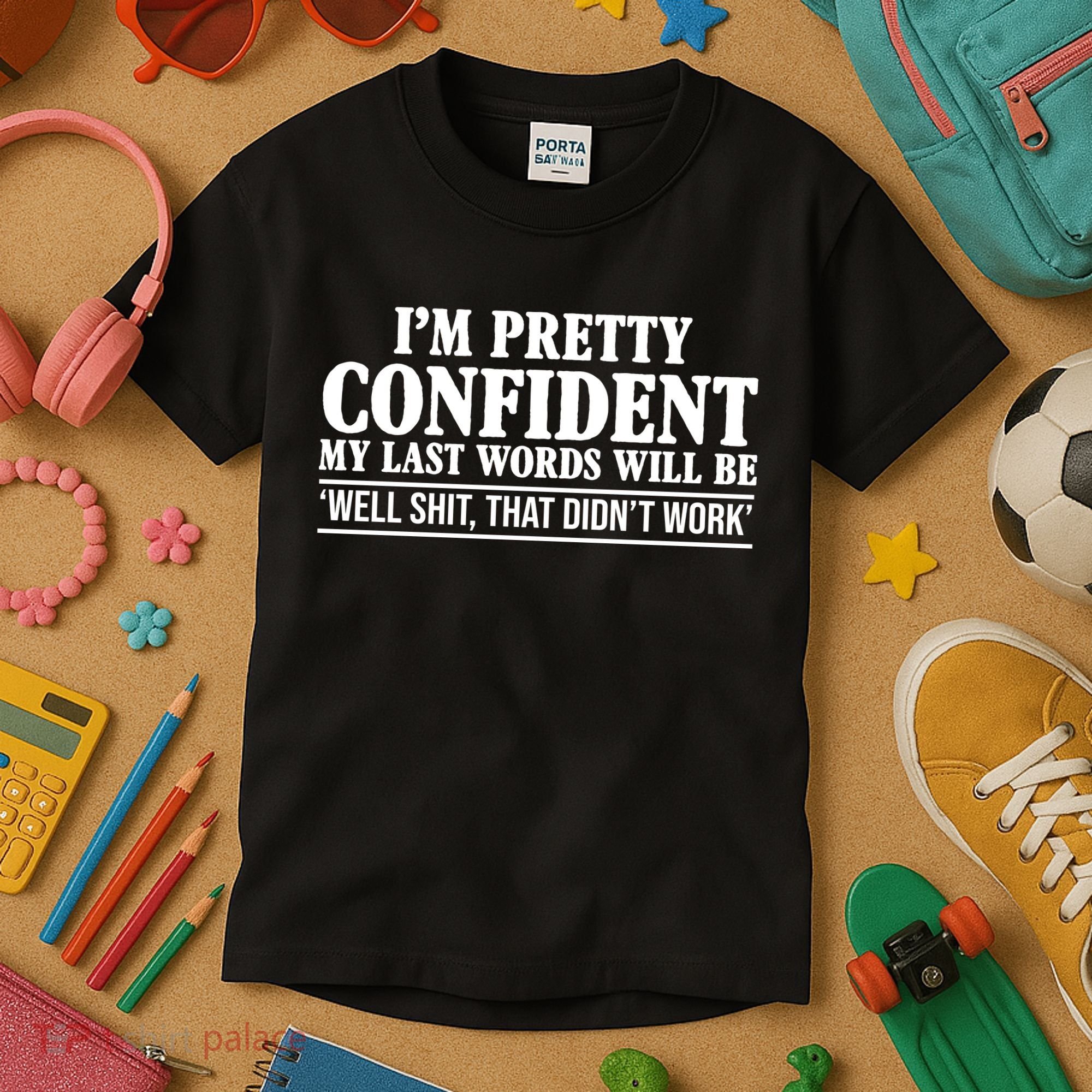 Last Words Will Be Well Shit That Didn't Work Funny Kids T-Shirt