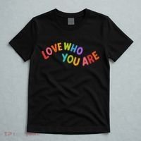 Love Who You Are Rainbow Positive Quote T-Shirt thumb 5