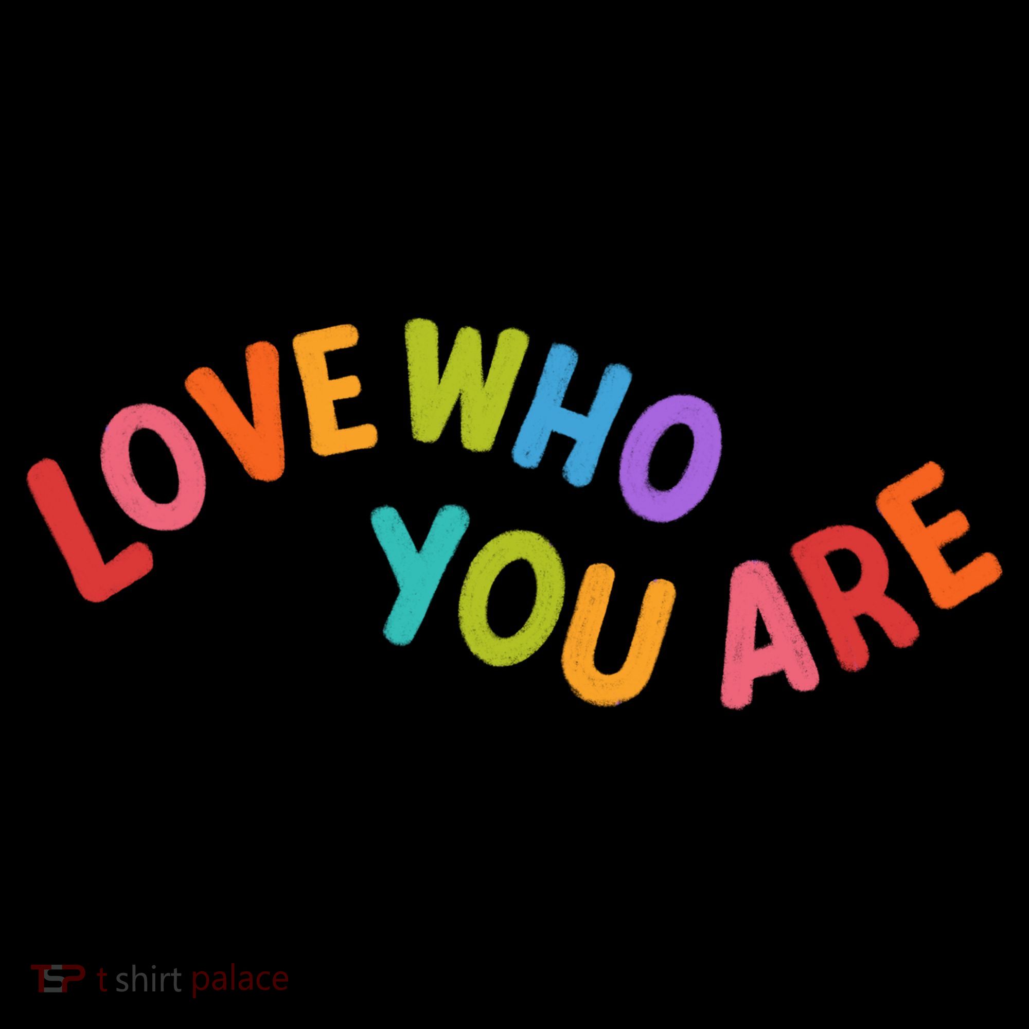 Love Who You Are Rainbow Positive Quote Coffee Mug