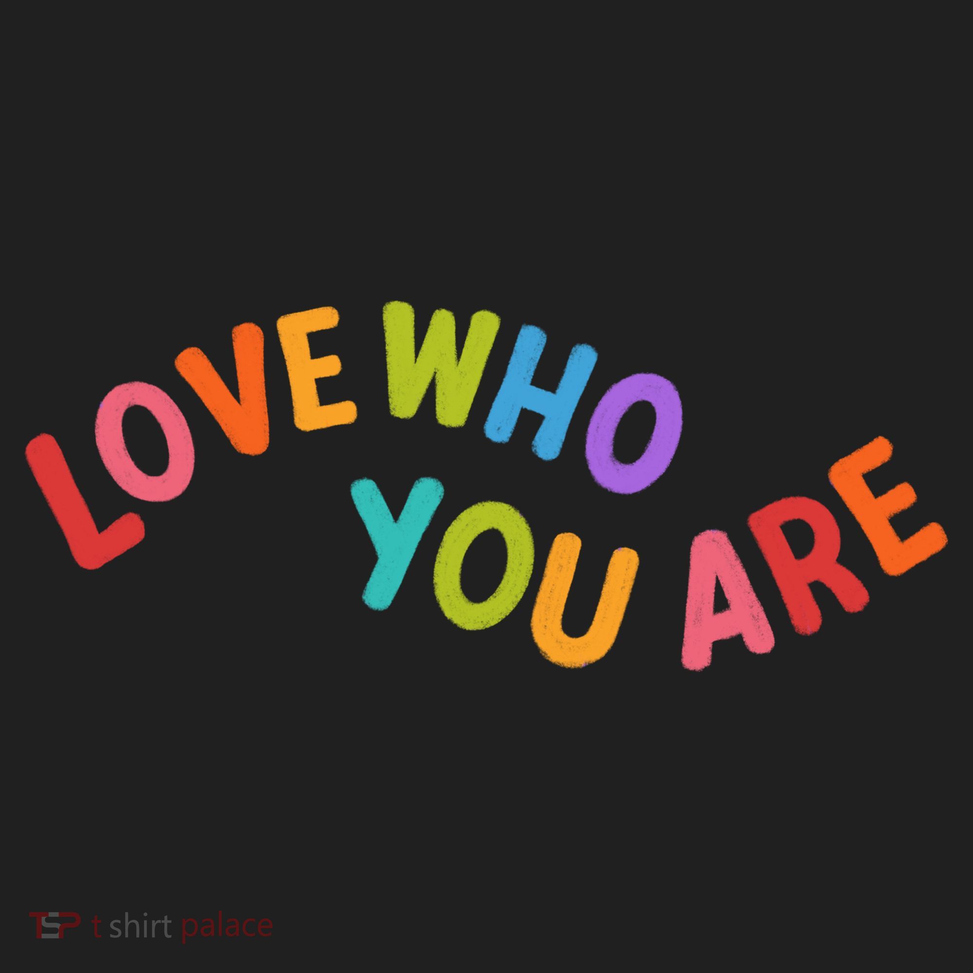 Love Who You Are Rainbow Positive Quote Beanie