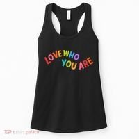 Love Who You Are Rainbow Positive Quote Women's Tank Top thumb 0