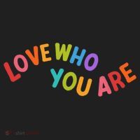 Love Who You Are Rainbow Positive Quote Golf Towel thumb 3