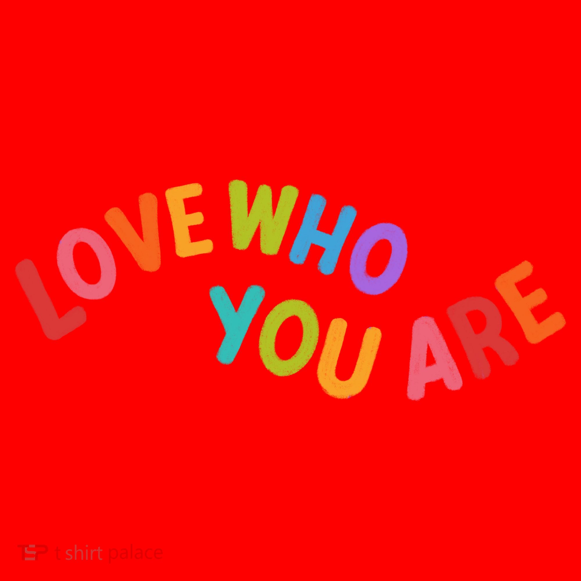 Love Who You Are Rainbow Positive Quote Santa Hat