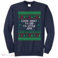 Look What Ya Did Ya Little Jerk Ugly Christmas Sweatshirt thumb 0