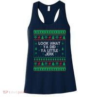 Look What Ya Did Ya Little Jerk Ugly Christmas Women's Tank Top thumb 0