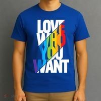 Love Who You Want Love Wins Love Is Love Cool Rainbow Gift T-Shirt thumb 3