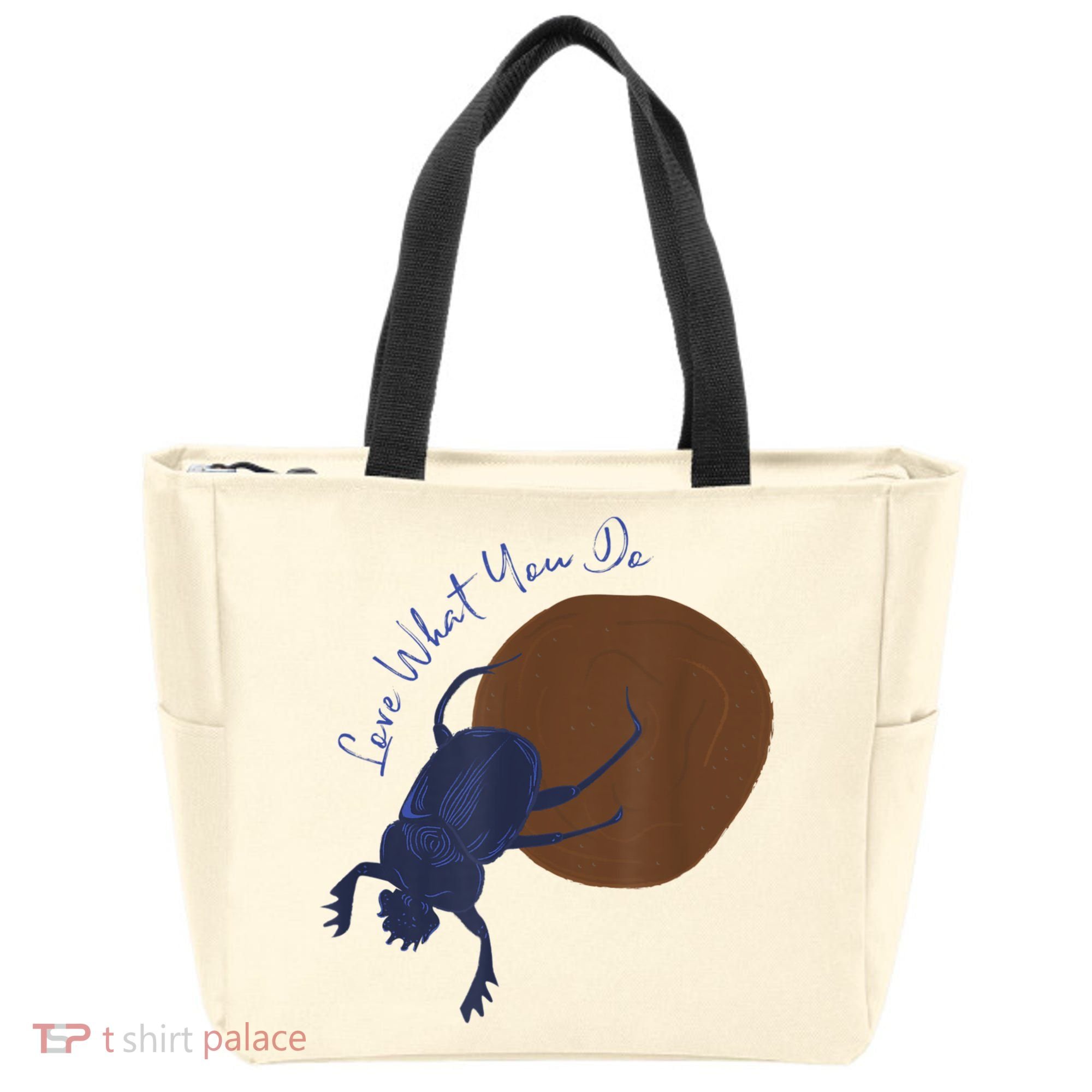 Love What You Do Funny Dung Beetle Bug Tote Bag