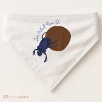 Love What You Do Funny Dung Beetle Bug USA-Made Doggie Bandana thumb 0