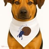 Love What You Do Funny Dung Beetle Bug USA-Made Doggie Bandana thumb 1