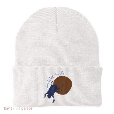 Love What You Do Funny Dung Beetle Bug Beanie