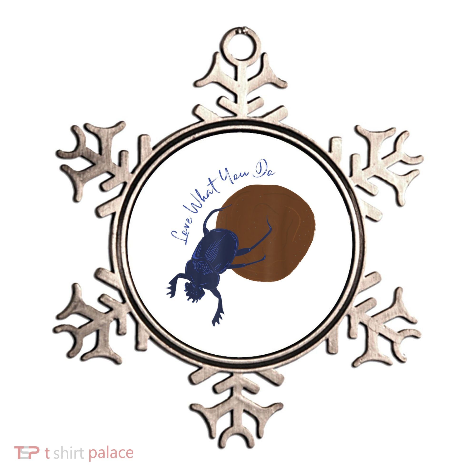 Love What You Do Funny Dung Beetle Bug Ornament