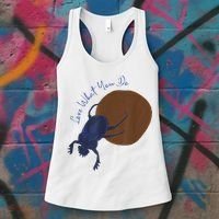 Love What You Do Funny Dung Beetle Bug Women's Tank Top thumb 3