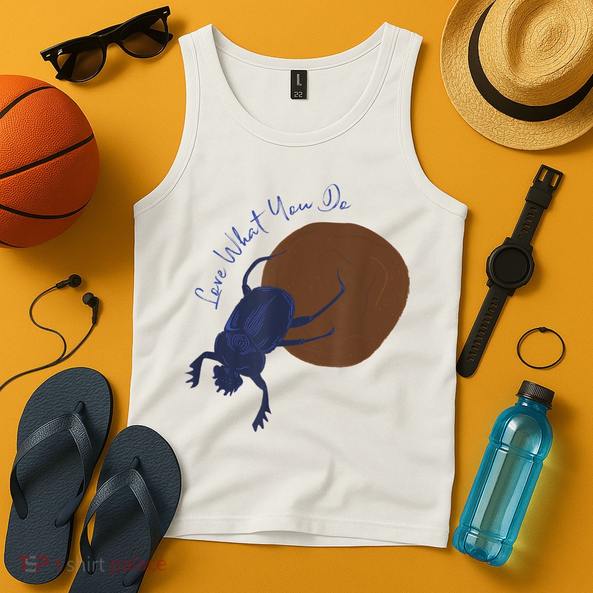 Love What You Do Funny Dung Beetle Bug Tank Top