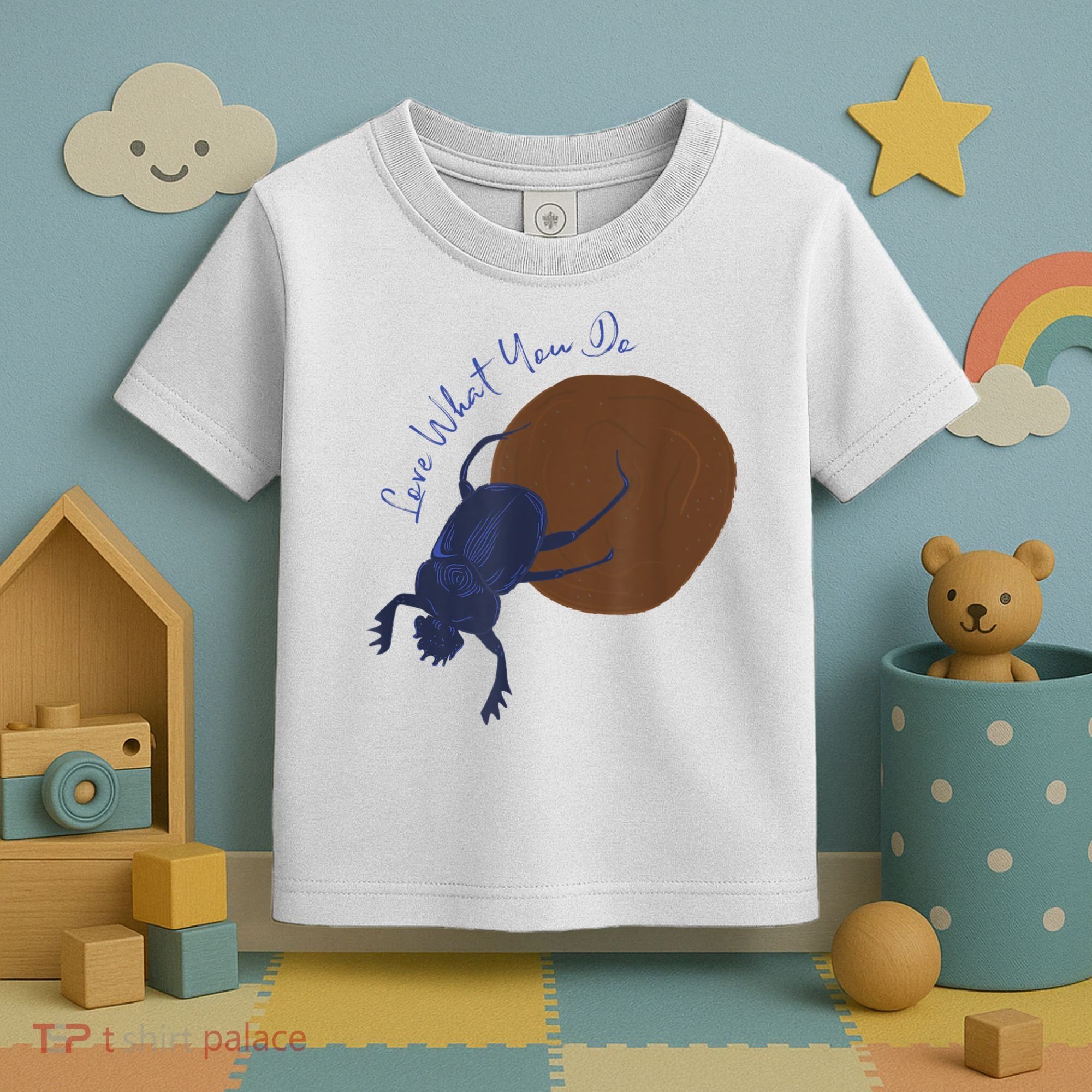 Love What You Do Funny Dung Beetle Bug Toddler T-Shirt