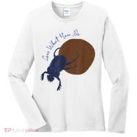 Love What You Do Funny Dung Beetle Bug Women's Long Sleeve Shirt thumb 0