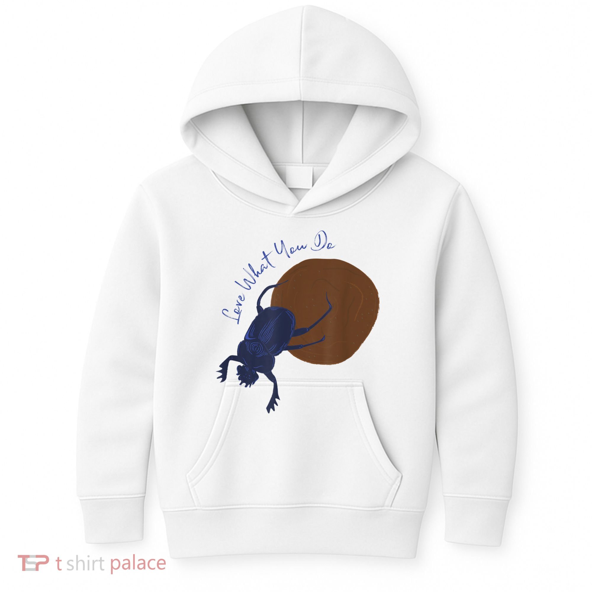 Love What You Do Funny Dung Beetle Bug Kids Hoodie