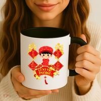 Li Xi Me Please Vietnamese Red Cute Ao Dai Flowers Great Gift Coffee Mug thumb 3