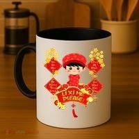 Li Xi Me Please Vietnamese Red Cute Ao Dai Flowers Great Gift Coffee Mug thumb 4