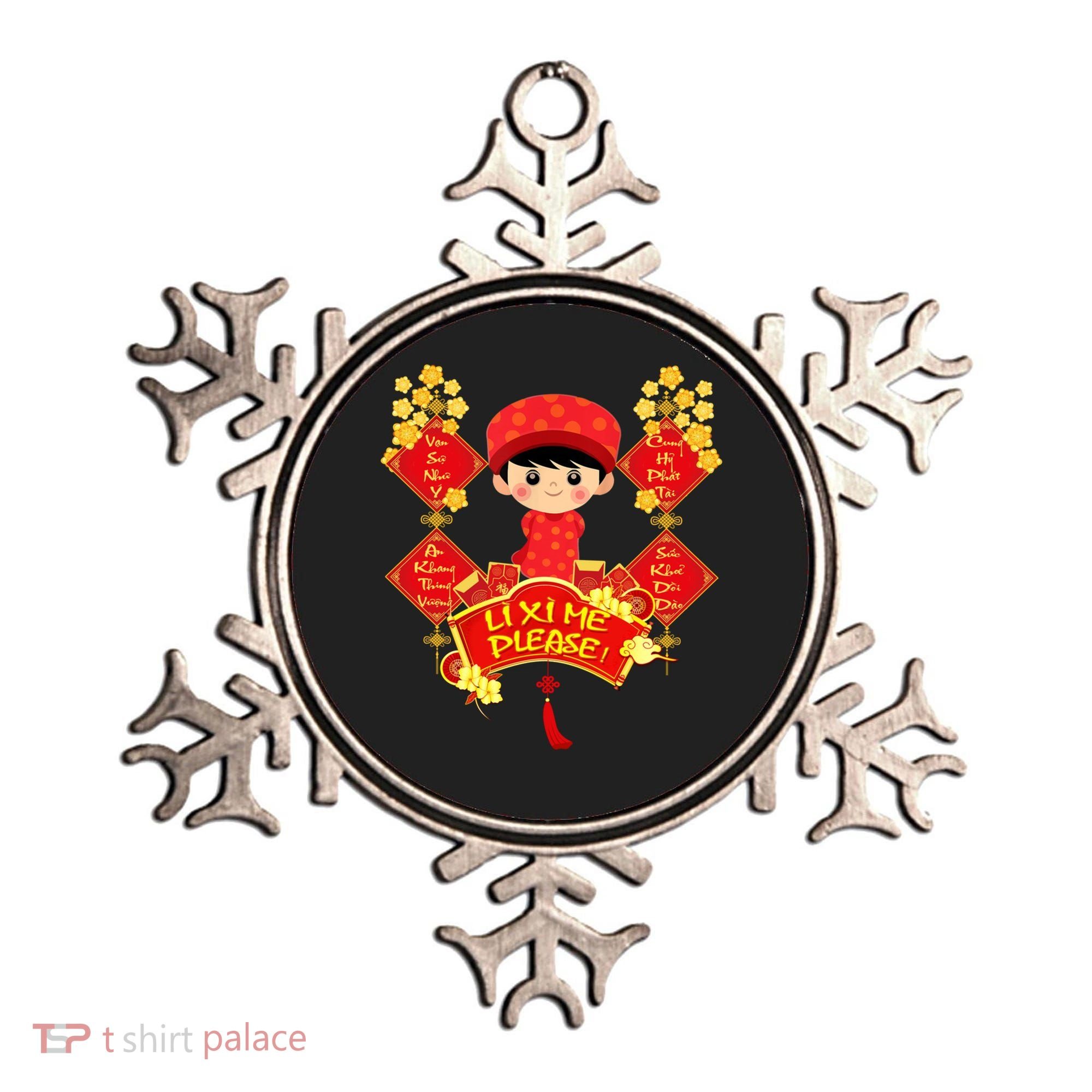 Li Xi Me Please Vietnamese Red Cute Ao Dai Flowers Great Gift Ornament
