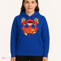 Li Xi Me Please Vietnamese Red Cute Ao Dai Flowers Great Gift Hoodie thumb 5