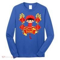 Li Xi Me Please Vietnamese Red Cute Ao Dai Flowers Great Gift Long Sleeve Shirt thumb 0
