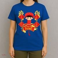 Li Xi Me Please Vietnamese Red Cute Ao Dai Flowers Great Gift T-Shirt thumb 4