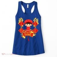 Li Xi Me Please Vietnamese Red Cute Ao Dai Flowers Great Gift Women's Tank Top thumb 0