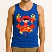 Li Xi Me Please Vietnamese Red Cute Ao Dai Flowers Great Gift Tank Top thumb 3