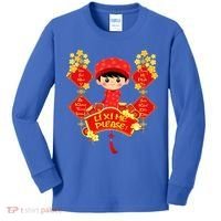 Li Xi Me Please Vietnamese Red Cute Ao Dai Flowers Great Gift Kids Long Sleeve Shirt thumb 0