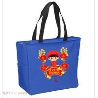 Li Xi Me Please Vietnamese Red Cute Ao Dai Flowers Great Gift Tote Bag thumb 2