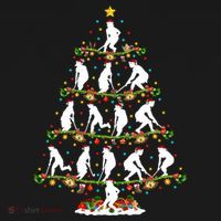 Lights Xmas Santa Field Hockey Player Christmas Tree Gift Women's Hoodie thumb 2