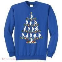 Lights Xmas Santa Field Hockey Player Christmas Tree Gift Sweatshirt thumb 0