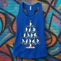 Lights Xmas Santa Field Hockey Player Christmas Tree Gift Women's Tank Top thumb 3