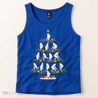 Lights Xmas Santa Field Hockey Player Christmas Tree Gift Tank Top thumb 2