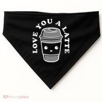 Love You A Latte USA-Made Doggie Bandana thumb 0