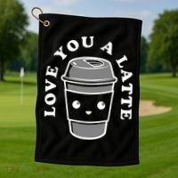 Love You A Latte Golf Towel thumb 1
