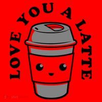 Love You A Latte Santa Hat thumb 1