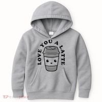 Love You A Latte Kids Hoodie thumb 0