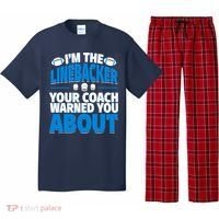 Linebacker Your Coach Warned You About - Football Linebacker Pajama Set thumb 0