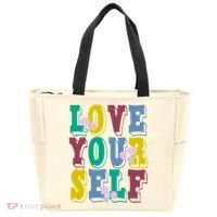 Love Yourself Cute Flower Tote Bag thumb 0