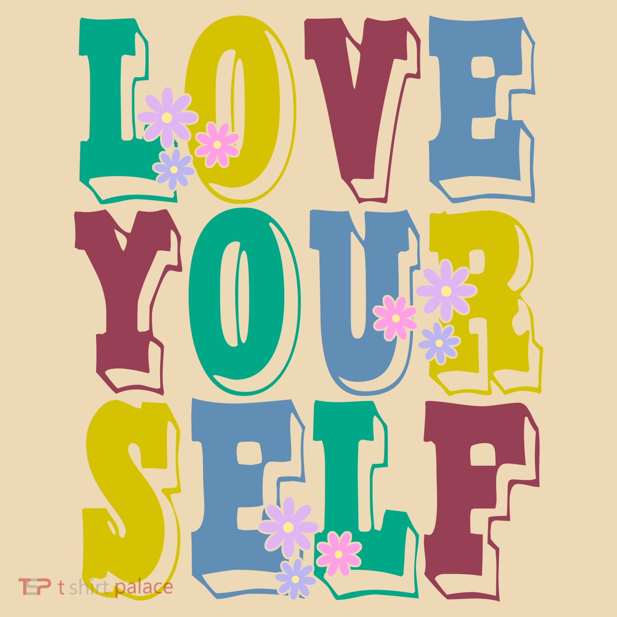 Love Yourself Cute Flower Tote Bag