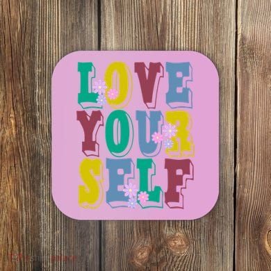 Love Yourself Cute Flower Coaster